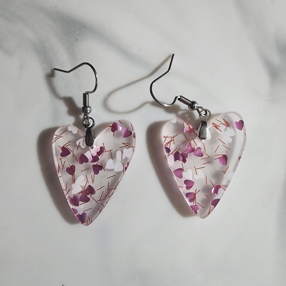 Love Tangle Acrylic Drop Earrings